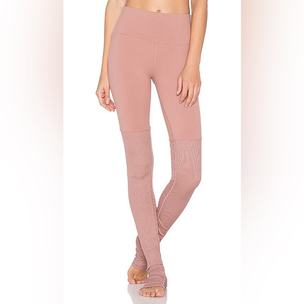 ALO Yoga Mid Waisted Goddess Leggings Small Neon Pink Ballerina